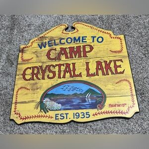 Welcome to Camp Crystal Lake sign - Friday the 13th - 20”x20”
